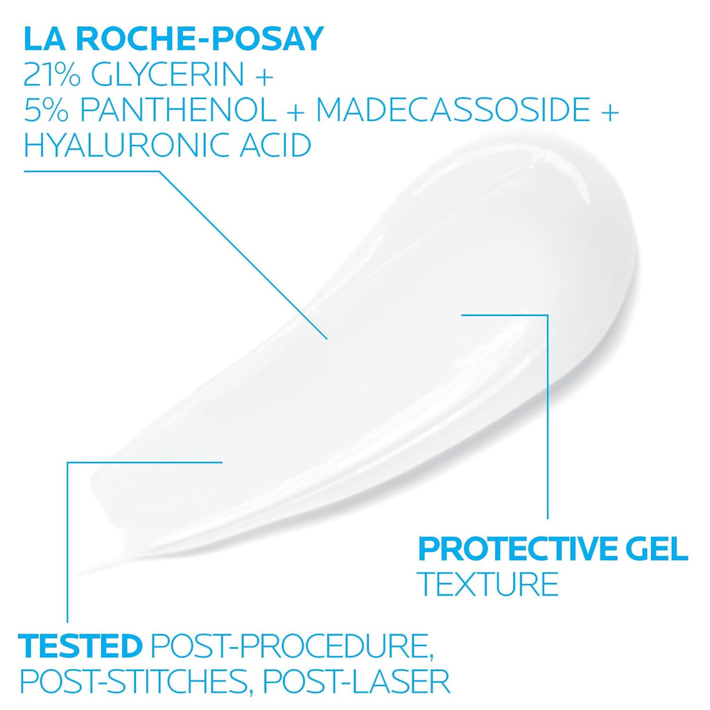 La Roche-Posay Cicaplast Gel B5, Protective Repair Gel for Cracked, Chapped Skin with Madecassoside and Glycerin, Tested Post-Procedure, Post-Stitches, Post-Laser, 1.35 Fl Oz