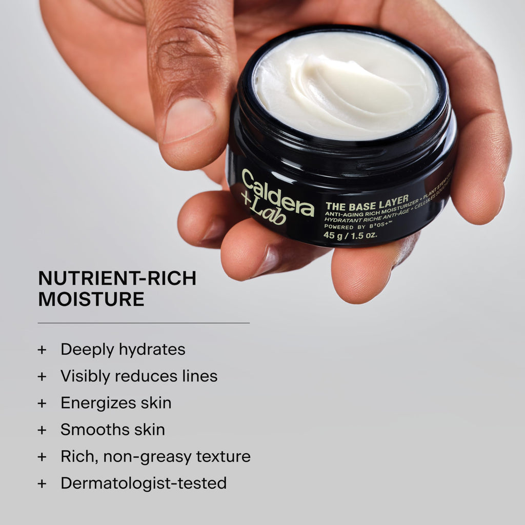 Caldera + Lab The Base Layer | Men's Organic Face Cream Moisturizer for Dry, Sensitive, & Normal Skin – Vegan, Natural & Antioxidant Packed Facial Skincare