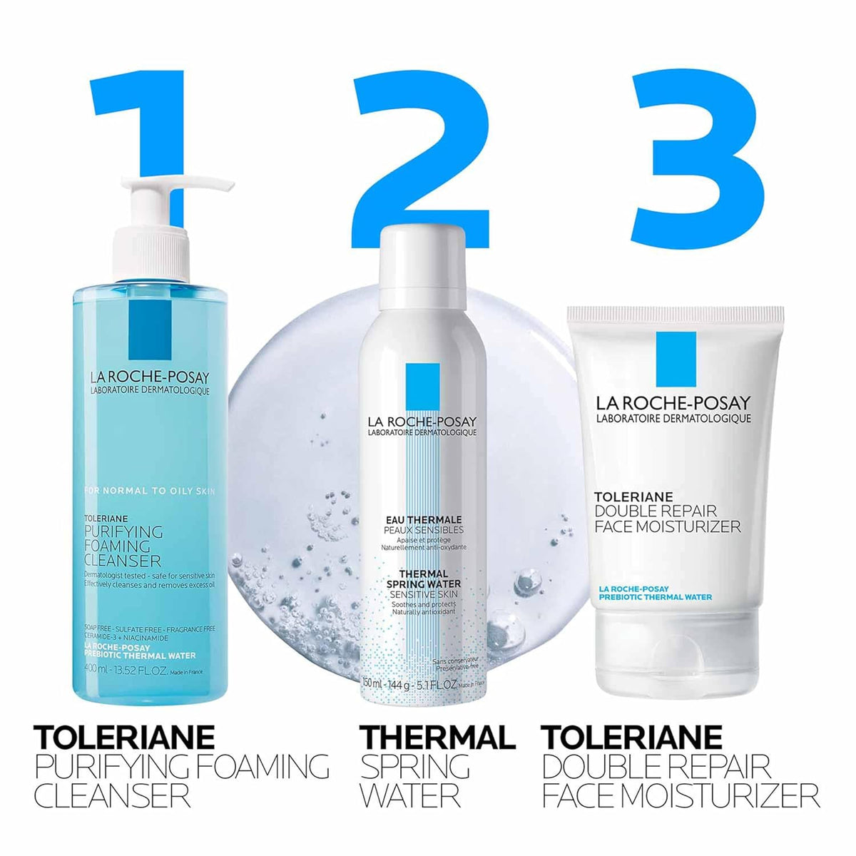 La Roche-Posay Toleriane Purifying Foaming Facial Cleanser, Oil Free Face Wash for Women & Men with Niacinamide + Ceramides, Pore Cleanser Safe For Sensitive Skin, Won’t Dry Out Skin, Soap Free