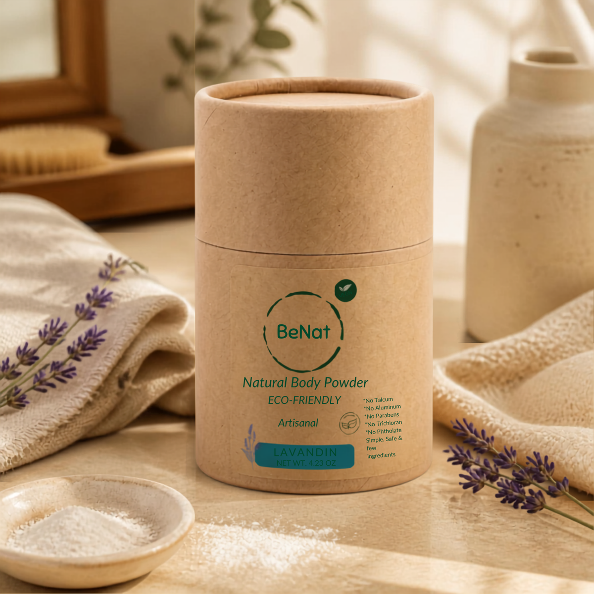 2-Pack Talc-Free Natural Body And Deodorant Powder