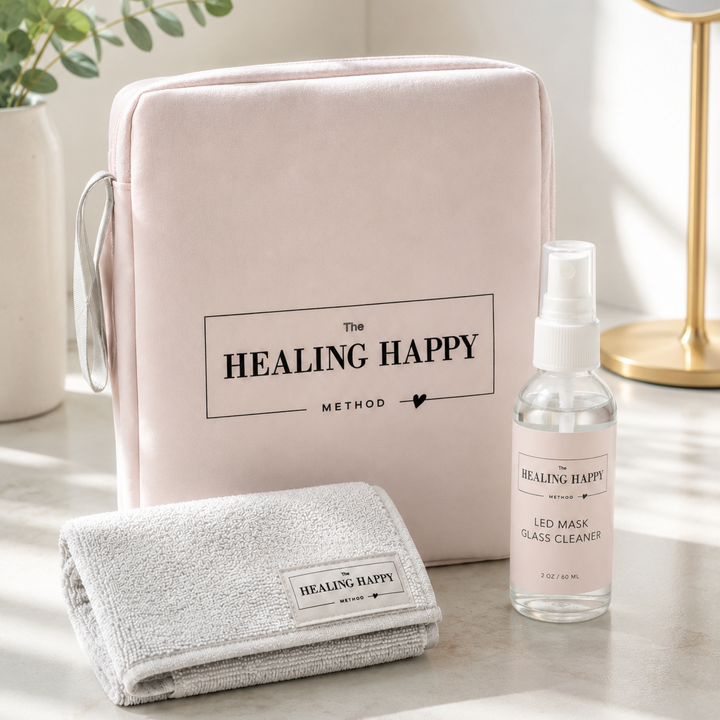 Sola LED Mask Care Kit – Protective Storage Bag, Cleaner & Microfiber Cloth