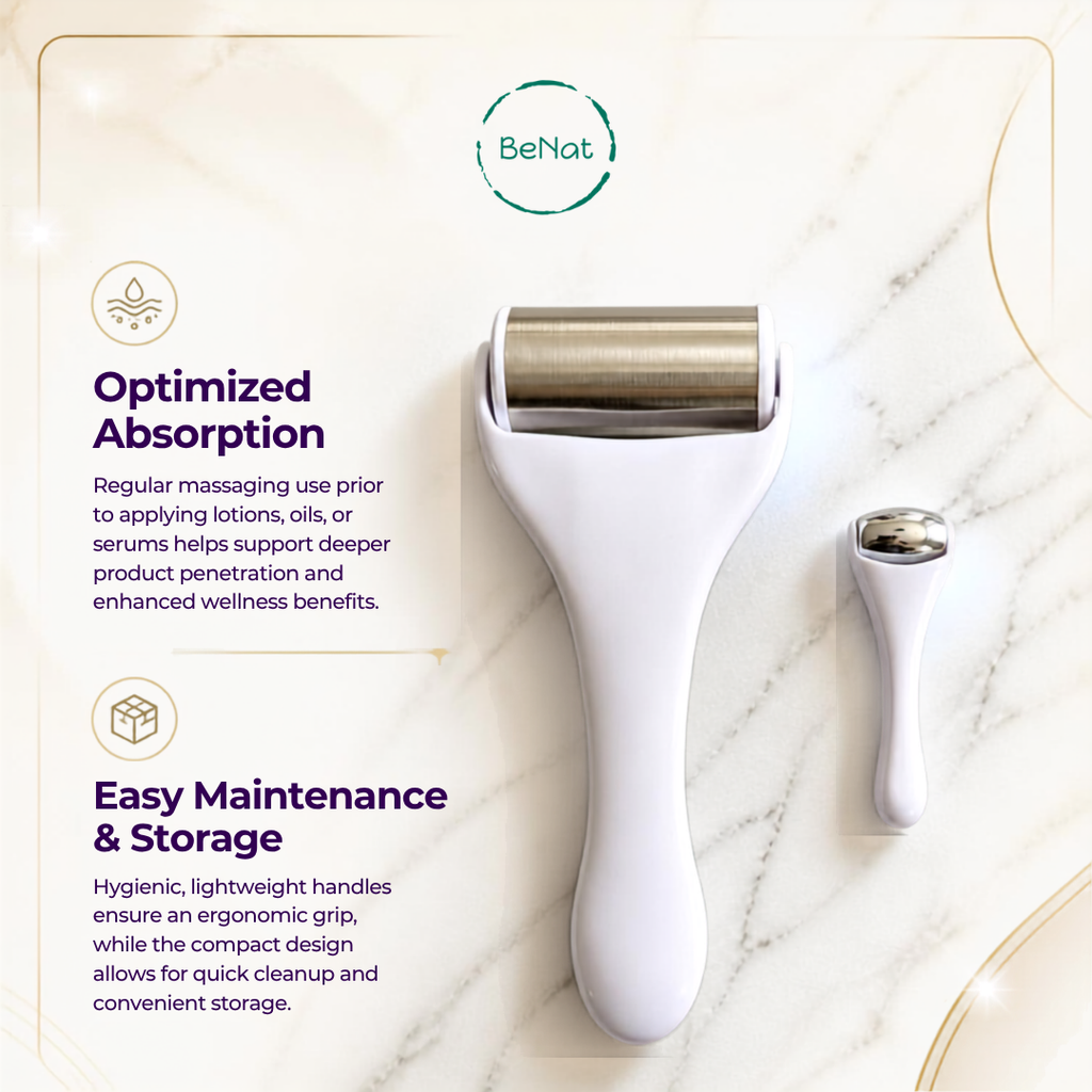 2-Piece Cryotherapy Face & Eye and Body Ice Roller Set
