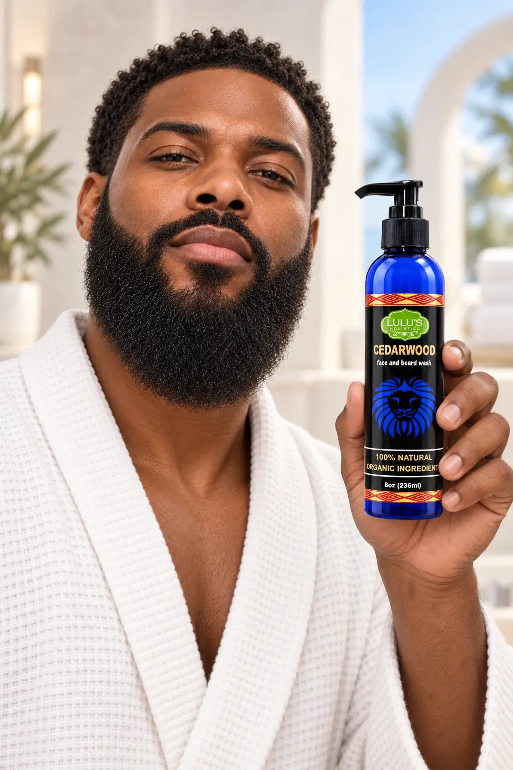 Lulu's Holistics Men's Ultimate Cedarwood Face, Body & Grooming 6-Piece Complete System Routine Box